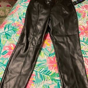 Charlotte Russe Black Faux Leather Trousers